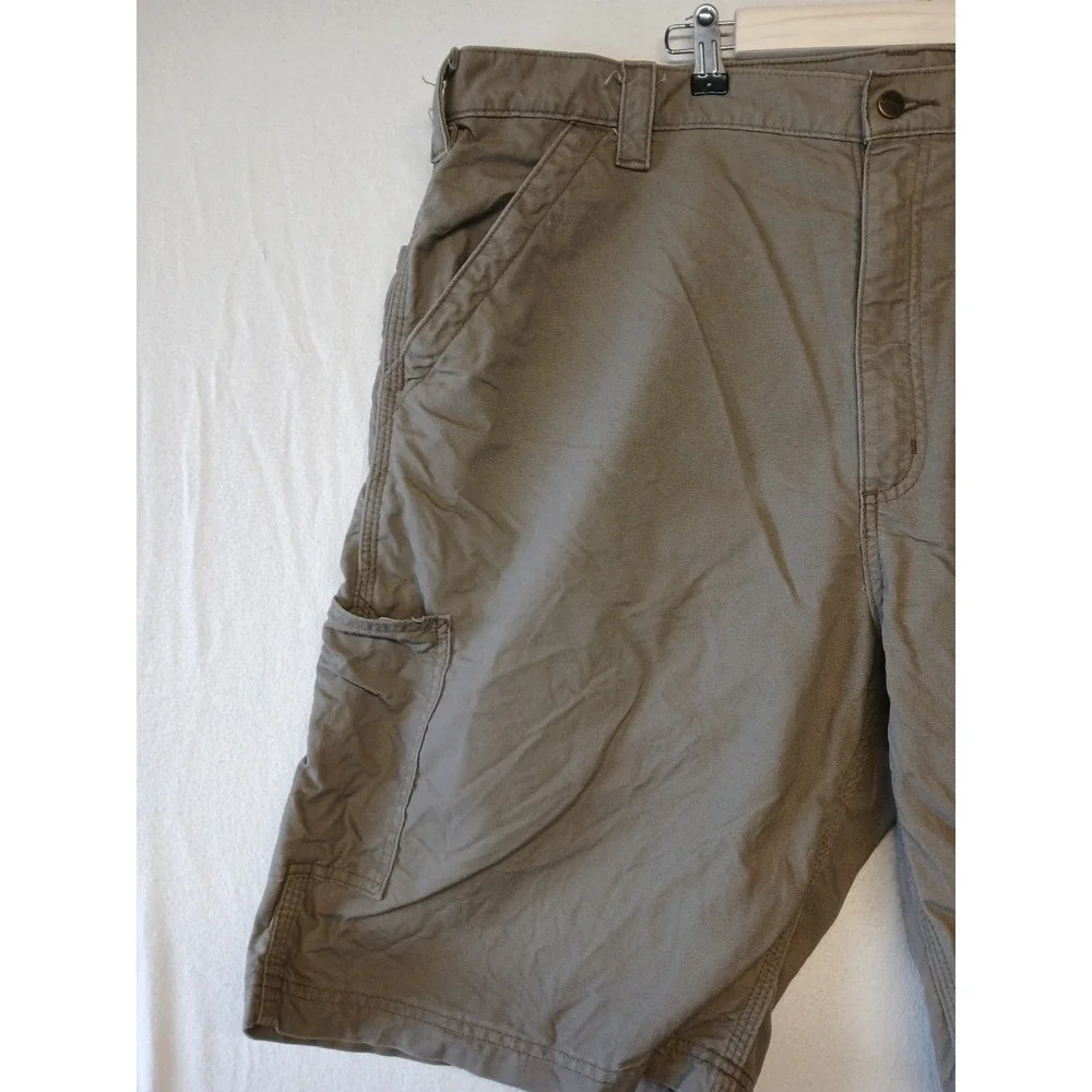 Carhartt Mens Carpenter Shorts Size 42 Brown Workwear Original Fit Utility - Picture 2 of 9